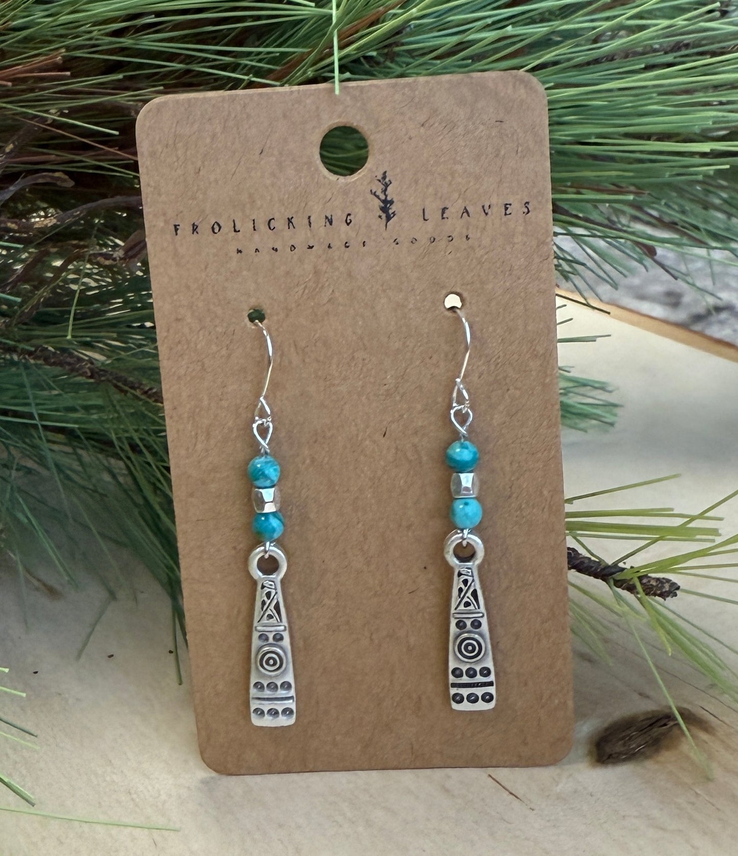 Chrysocolla Geo Earrings