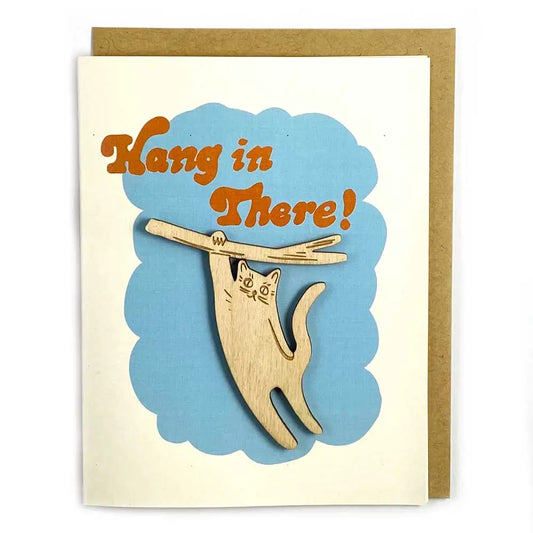 Hang in There - Cat Magnet Greeting Card