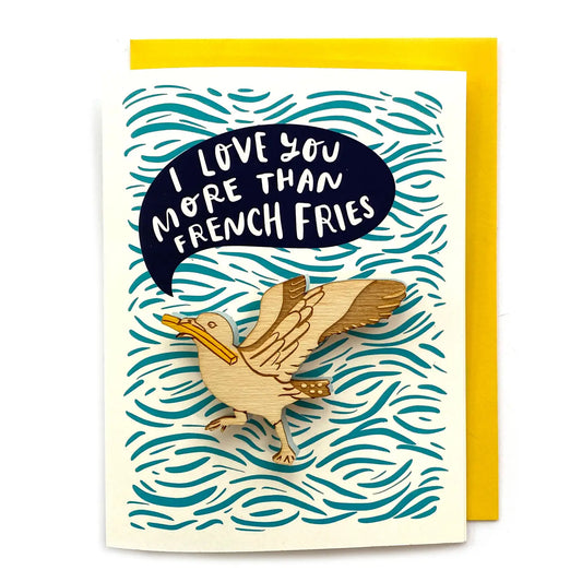More Than French Fries - Seagull Magnet Greeting Card