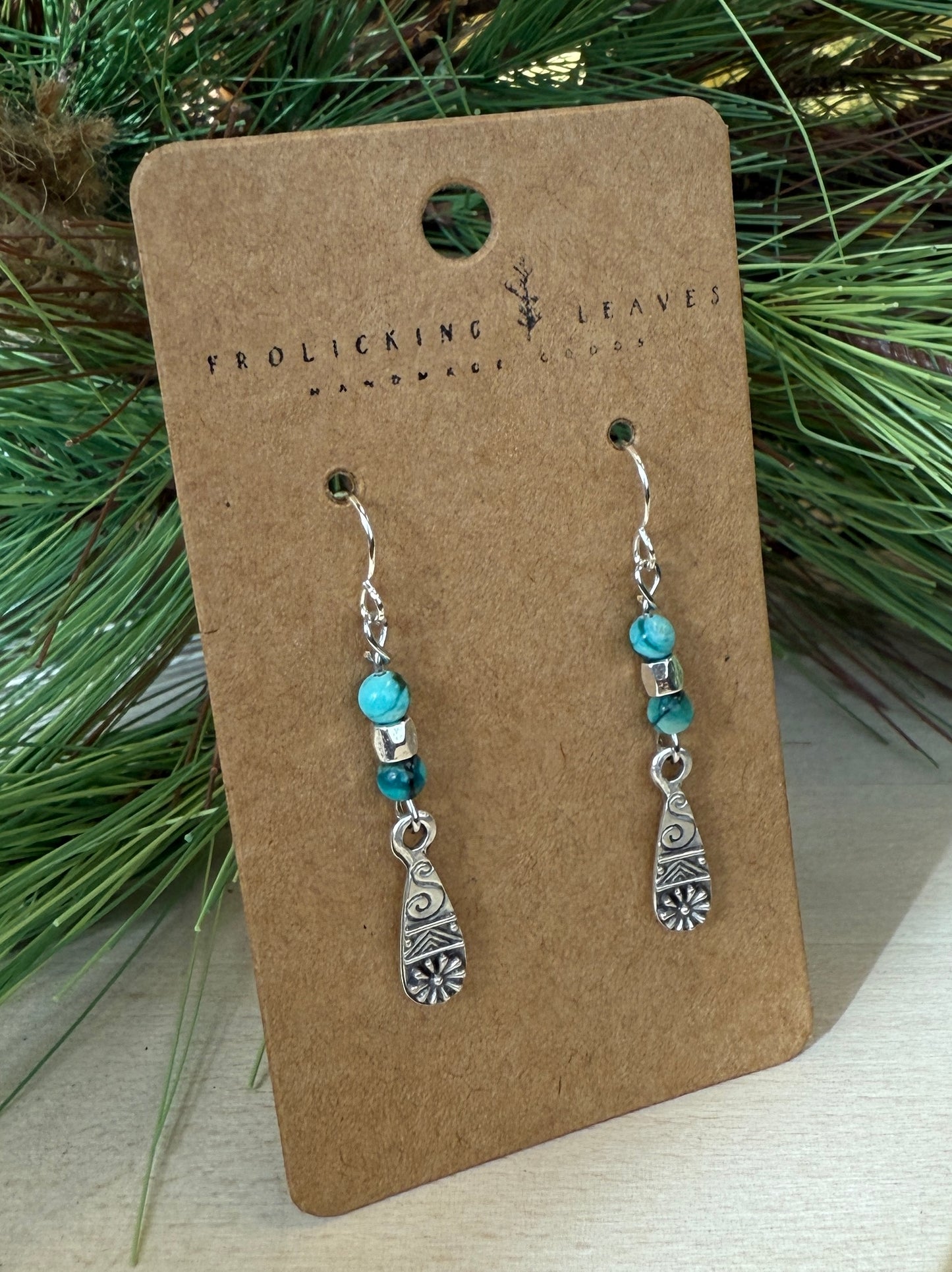 Chrysocolla Geo Earrings