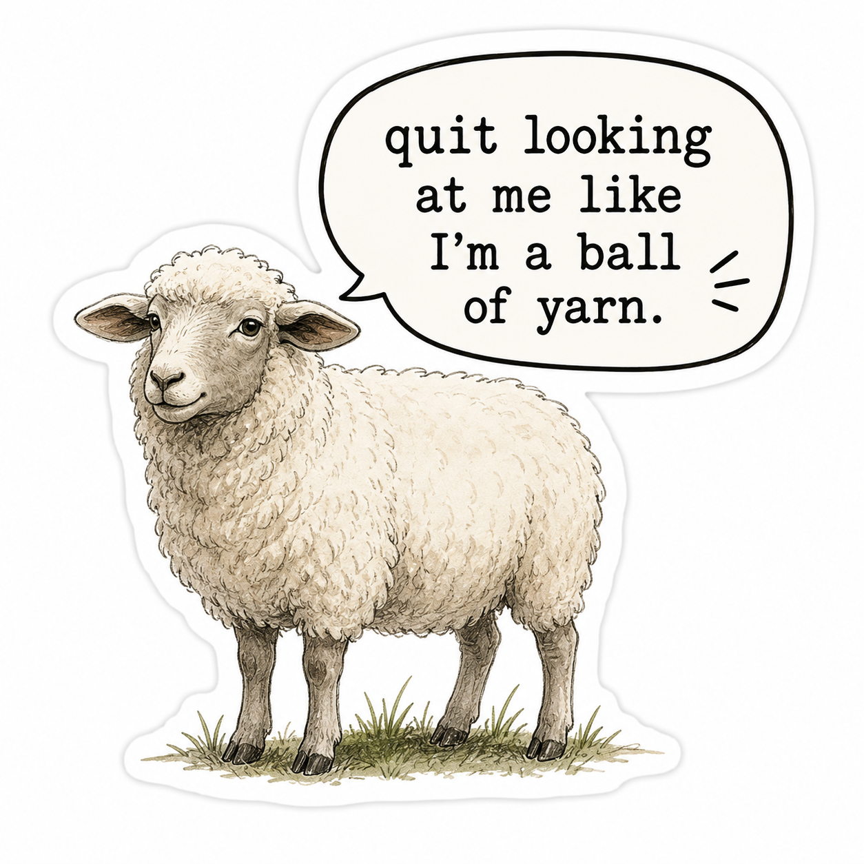 Quit Looking at Me Vinyl Sticker