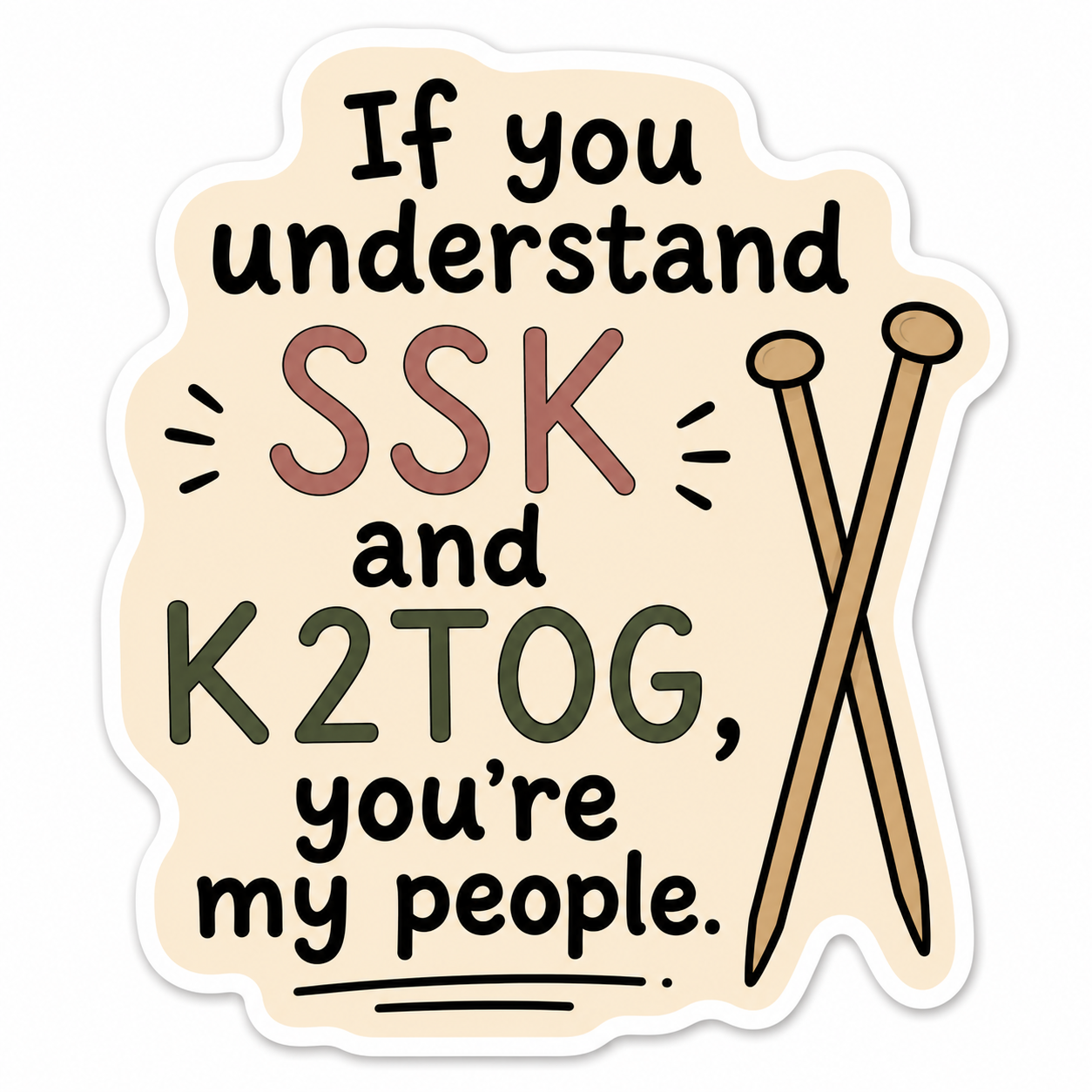 You’re My People - Knitting Sticker