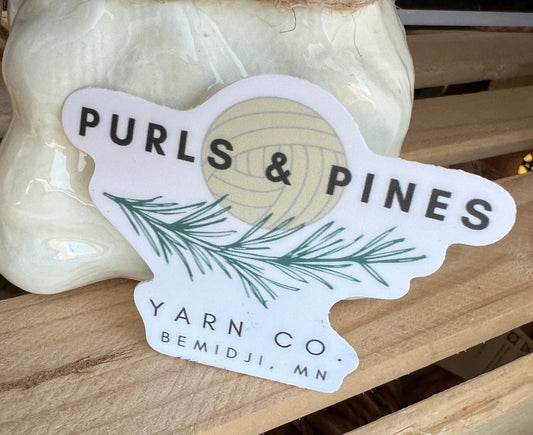 Purls & Pines Yarn Sticker