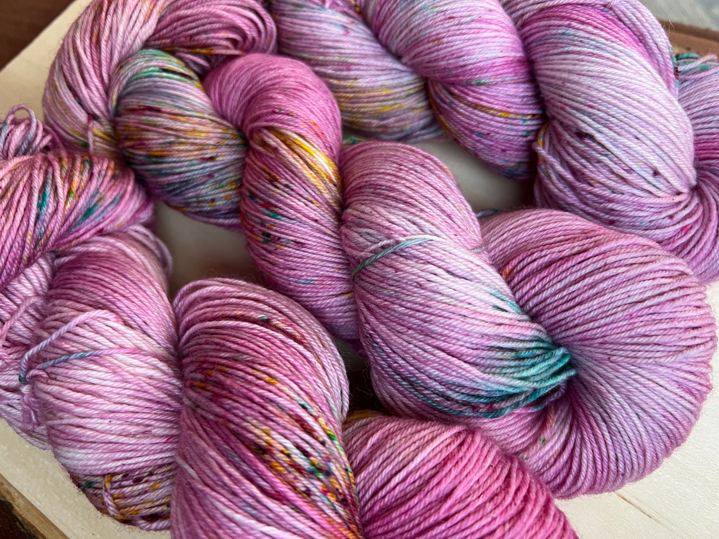 Summer Sprinkles Hand Dyed Yarn