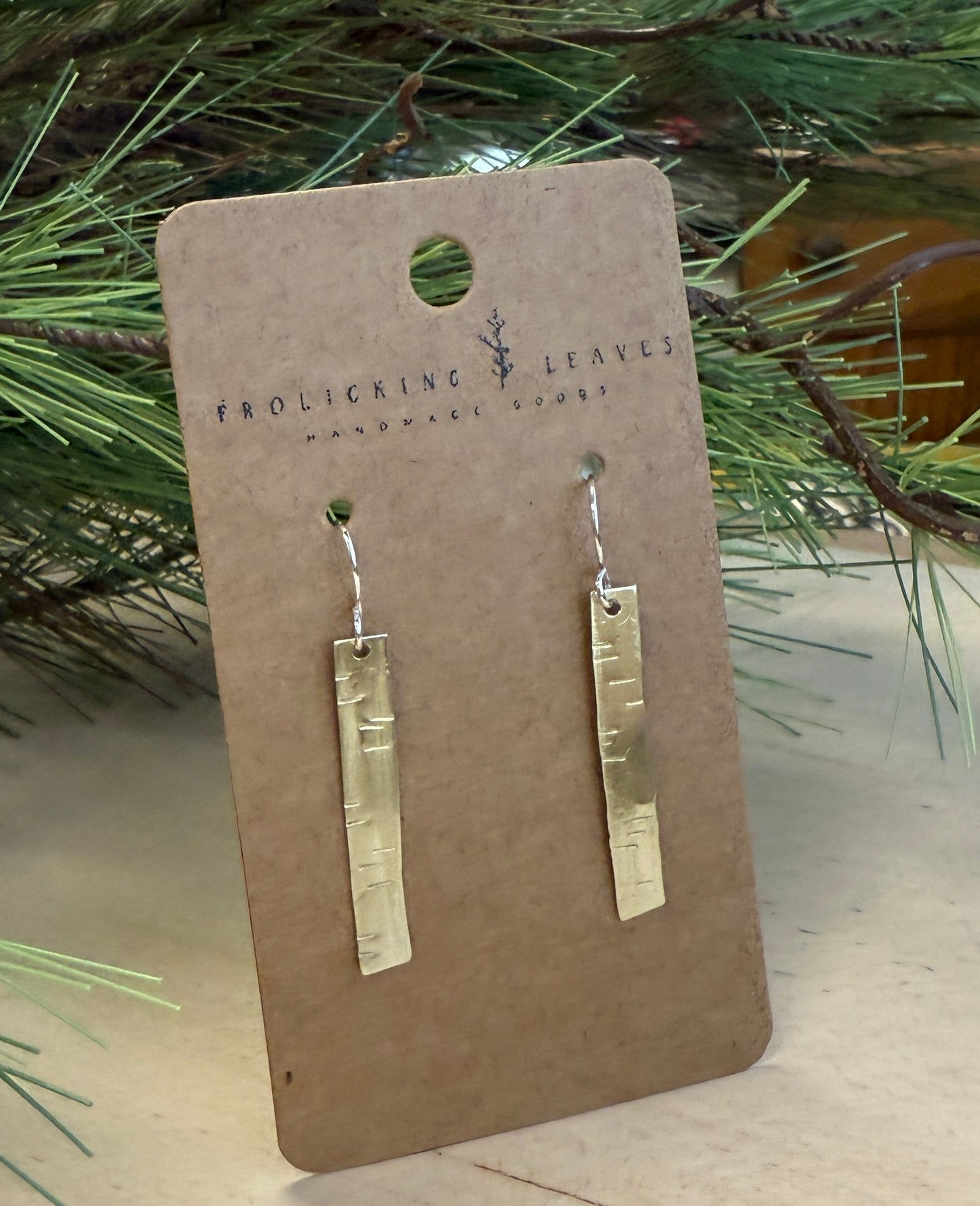 Brass Birch Earrings