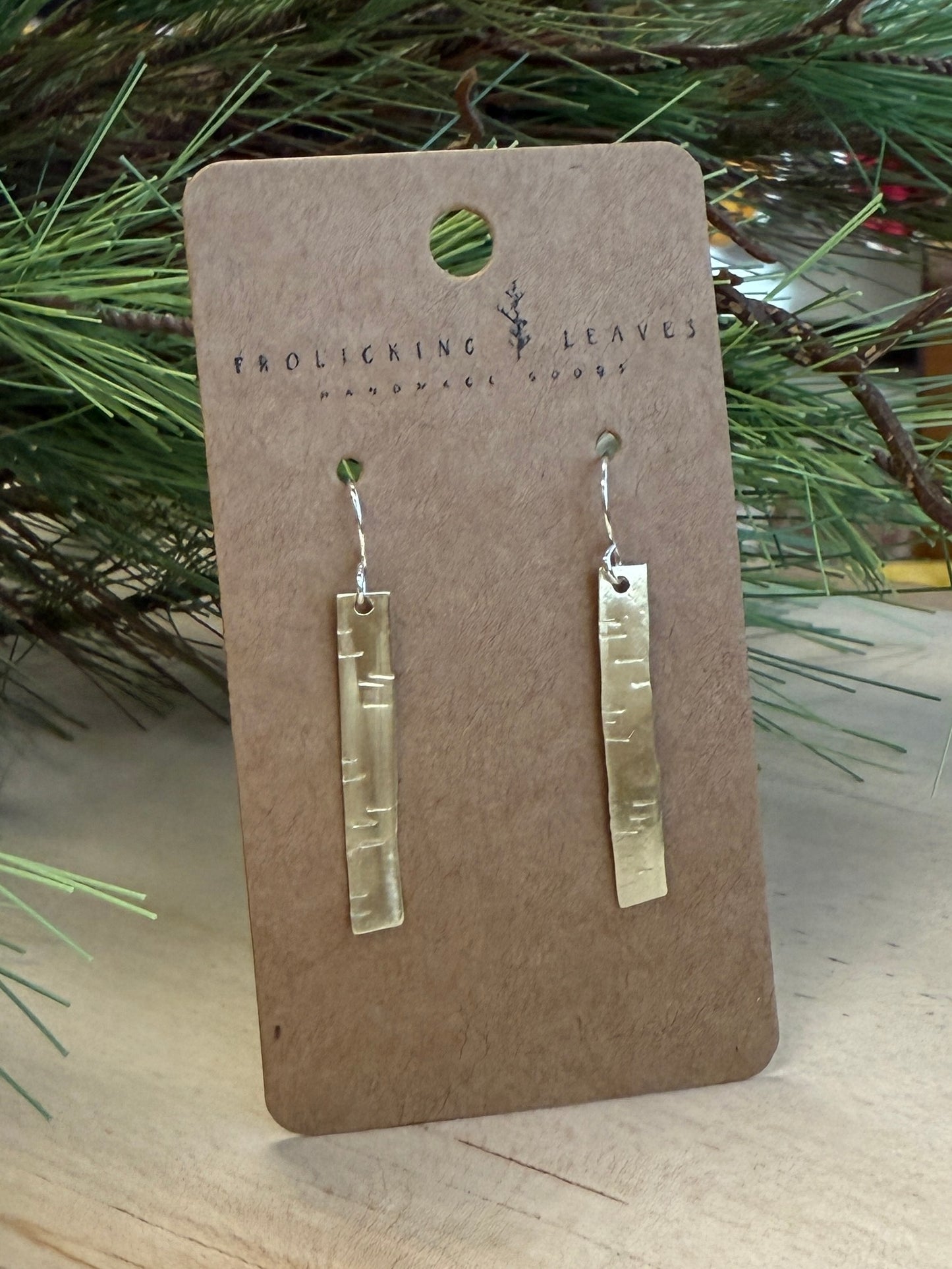 Brass Birch Earrings