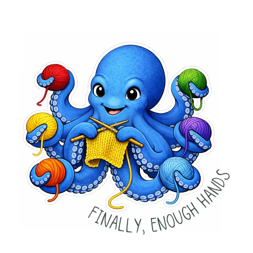 Octopus Yarn Vinyl Sticker