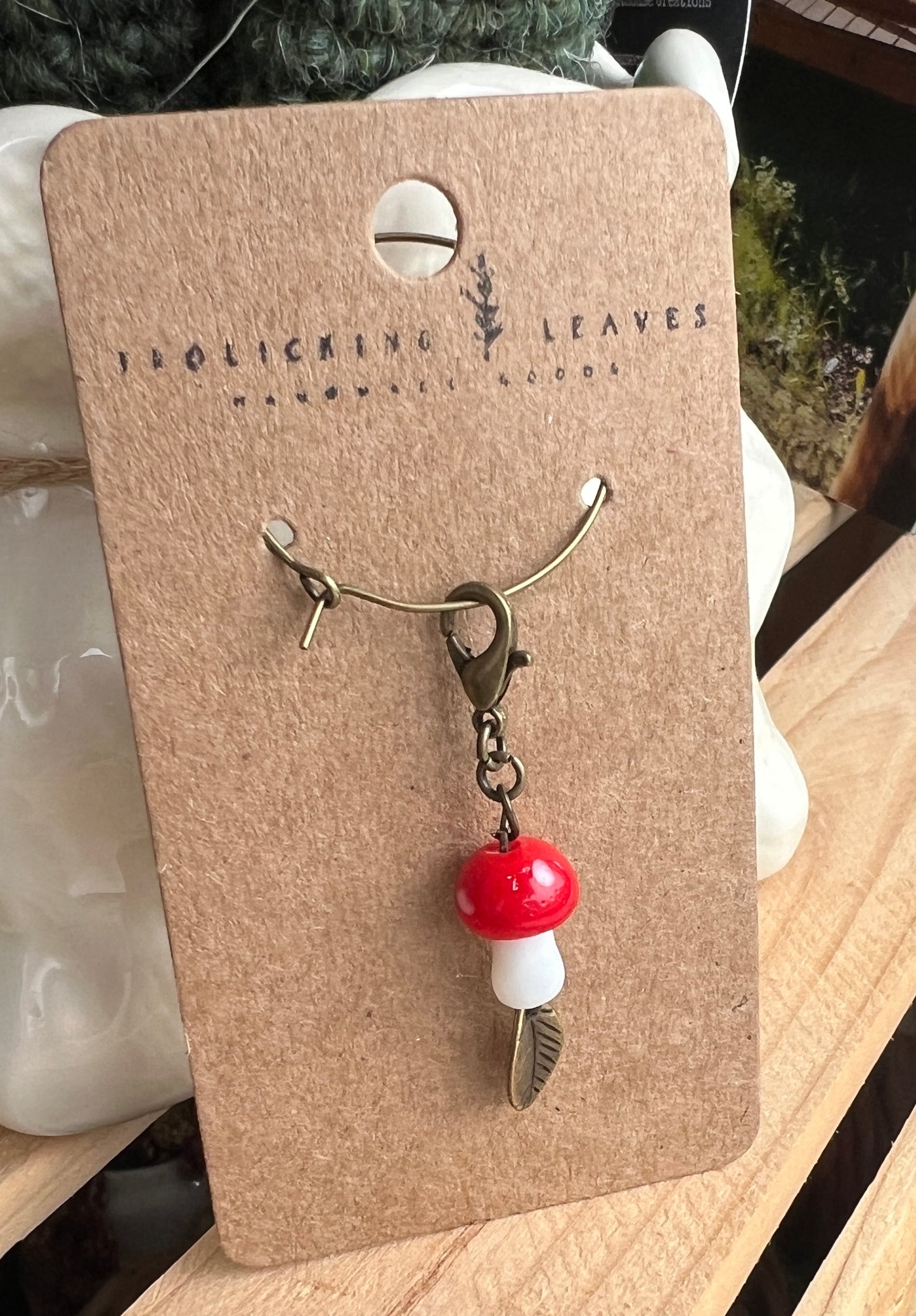 Toadstool Stitch Marker/Progress Keeper