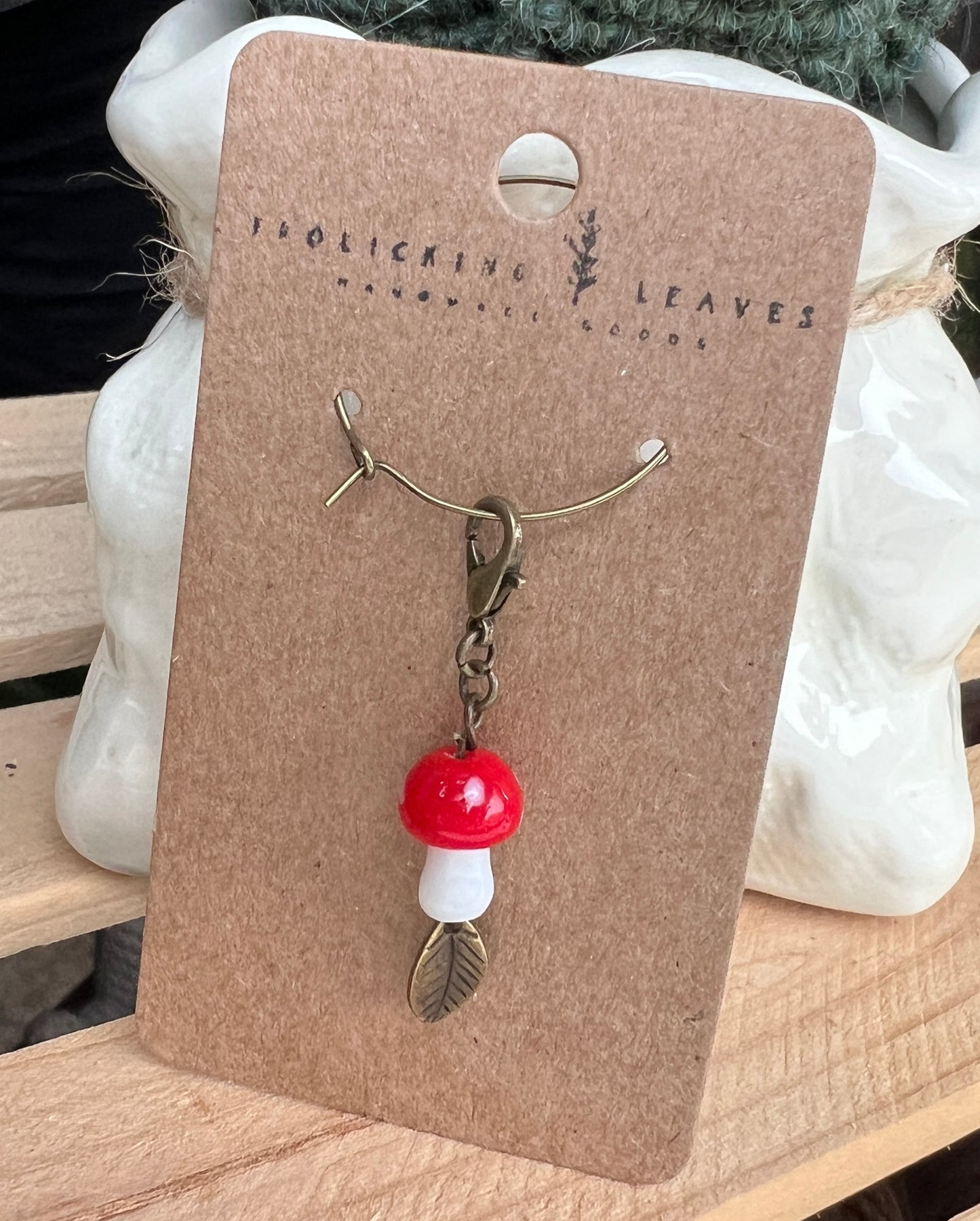 Toadstool Stitch Marker/Progress Keeper