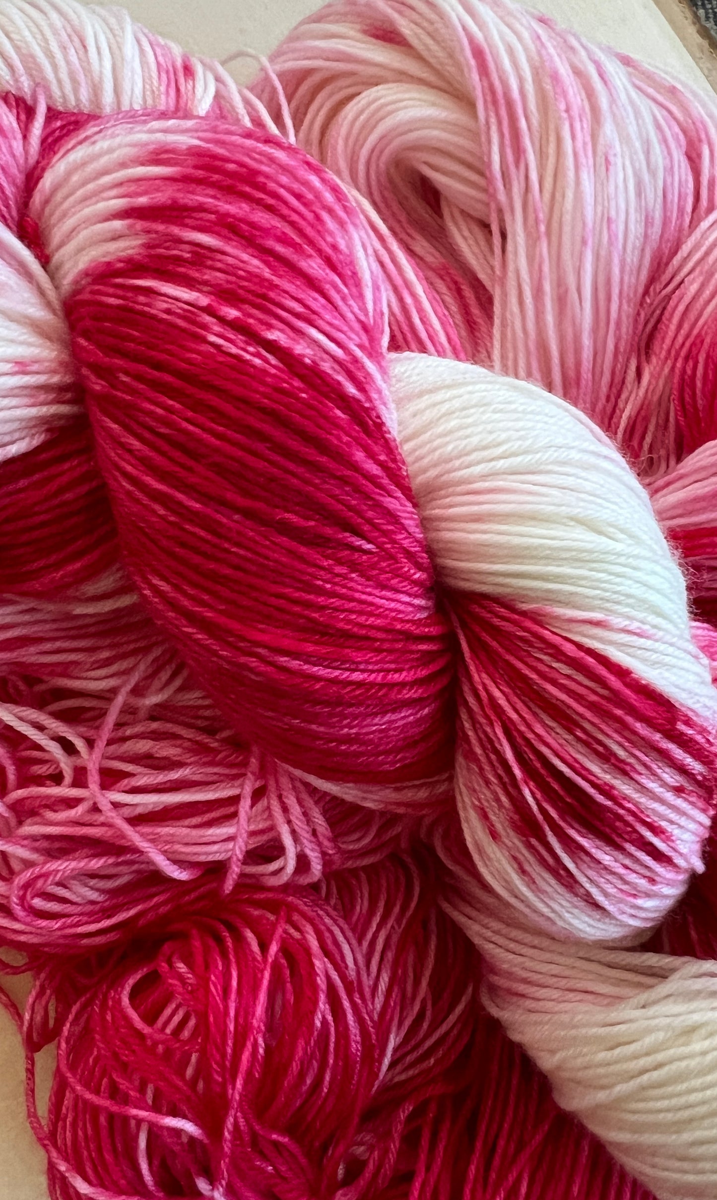 Peppermint Twist Hand Dyed Yarn