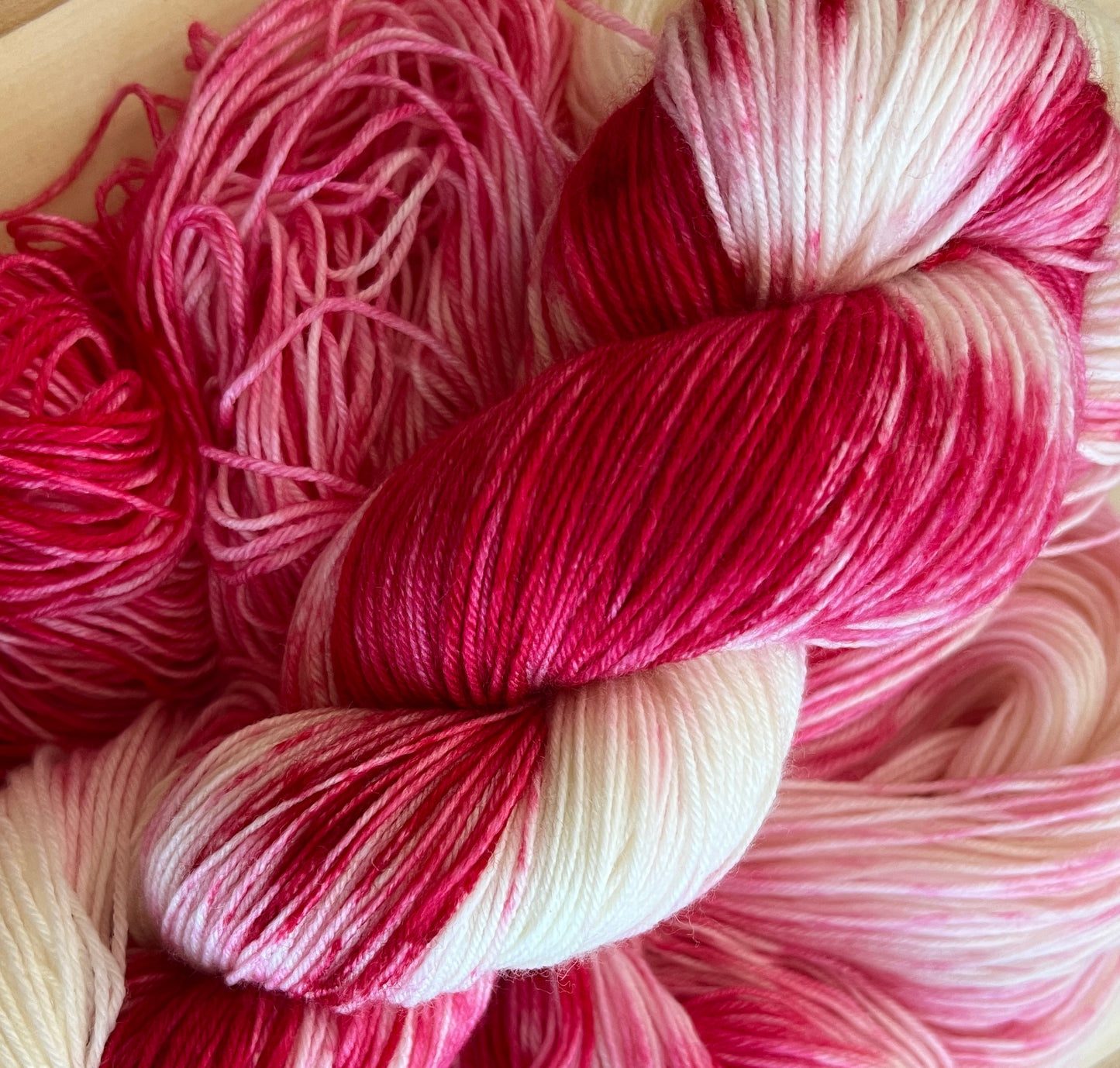 Peppermint Twist Hand Dyed Yarn