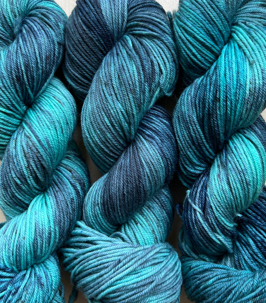 Deep Waters Hand Dyed Yarn