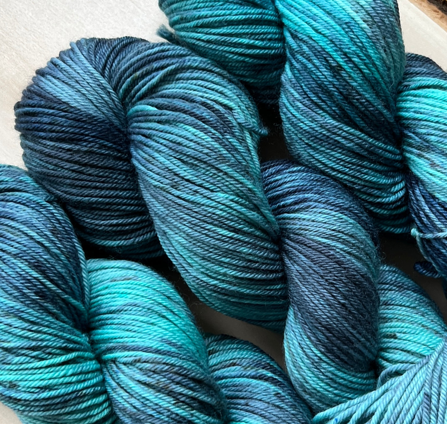 Deep Waters Hand Dyed Yarn