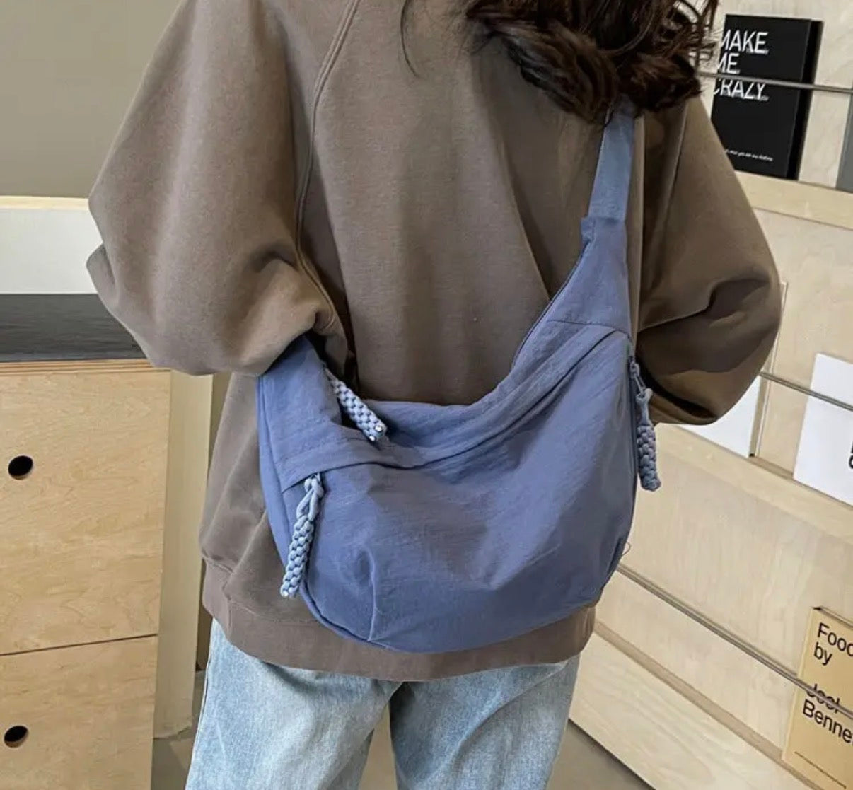 Crossbody Moon Sling - Blue