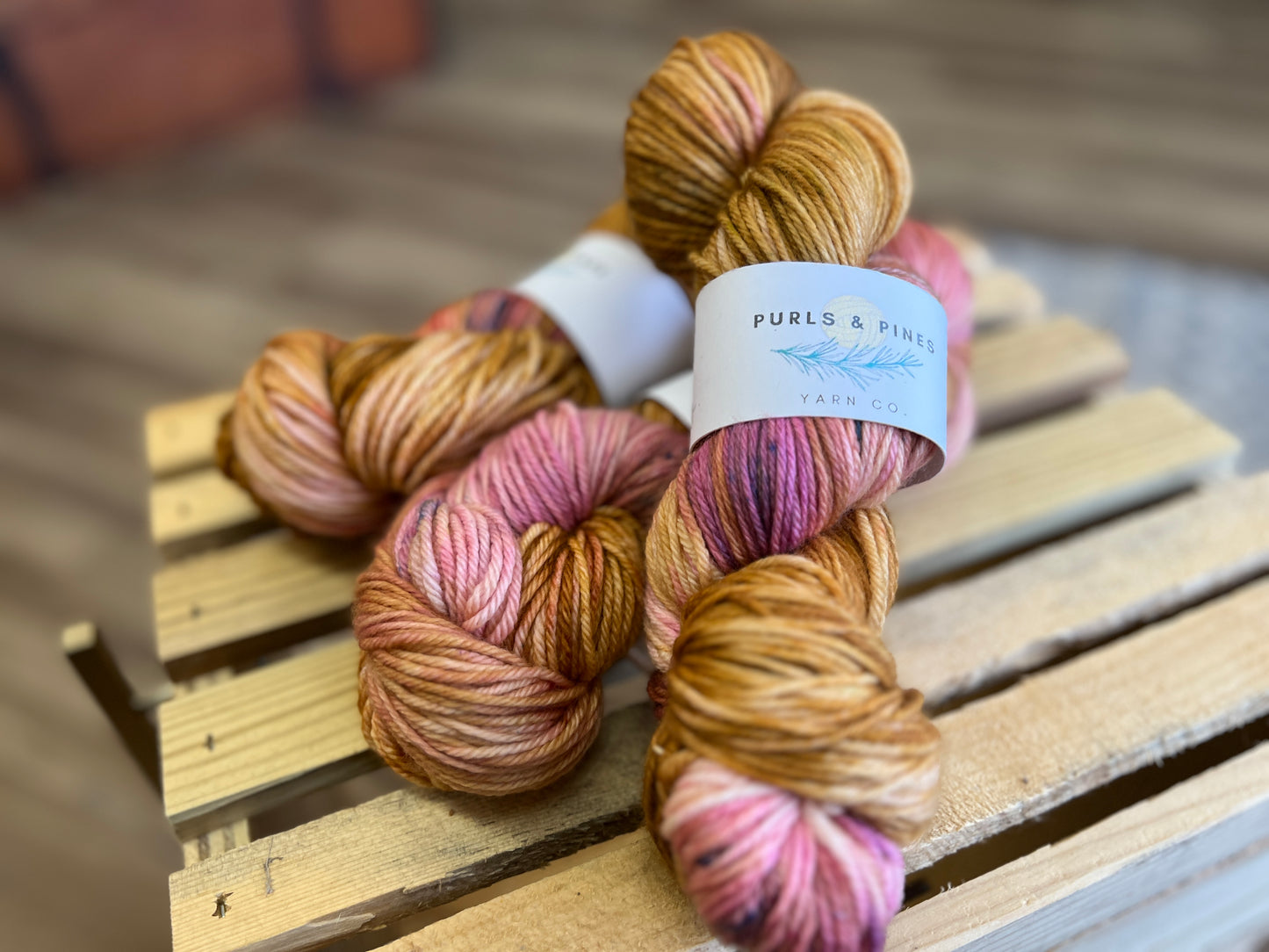 Strawberry Cheesecake Hand Dyed Yarn