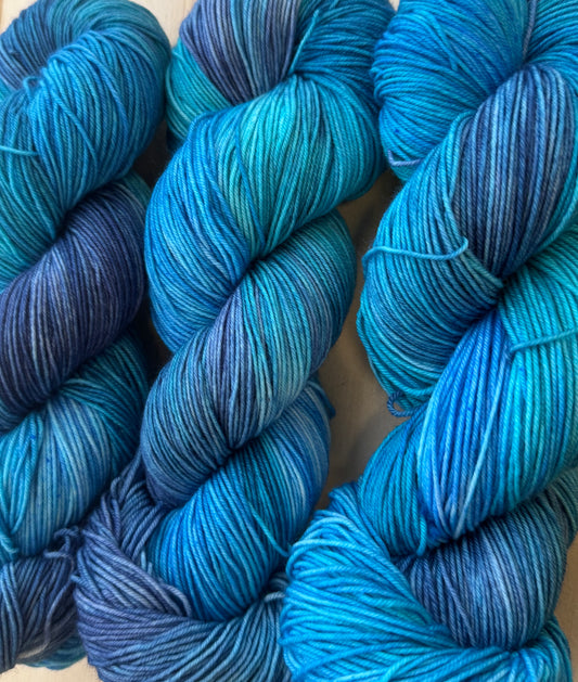 Sky Blue Waters Hand Dyed Yarn