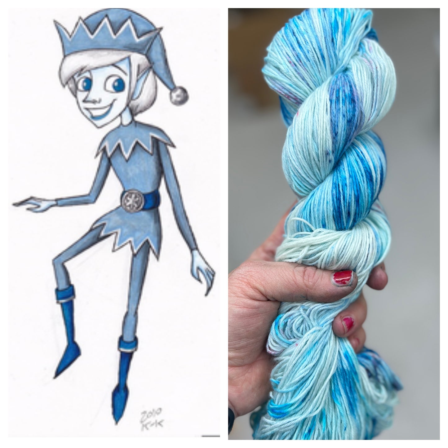 Jack Frost Nippin' Hand Dyed Yarn