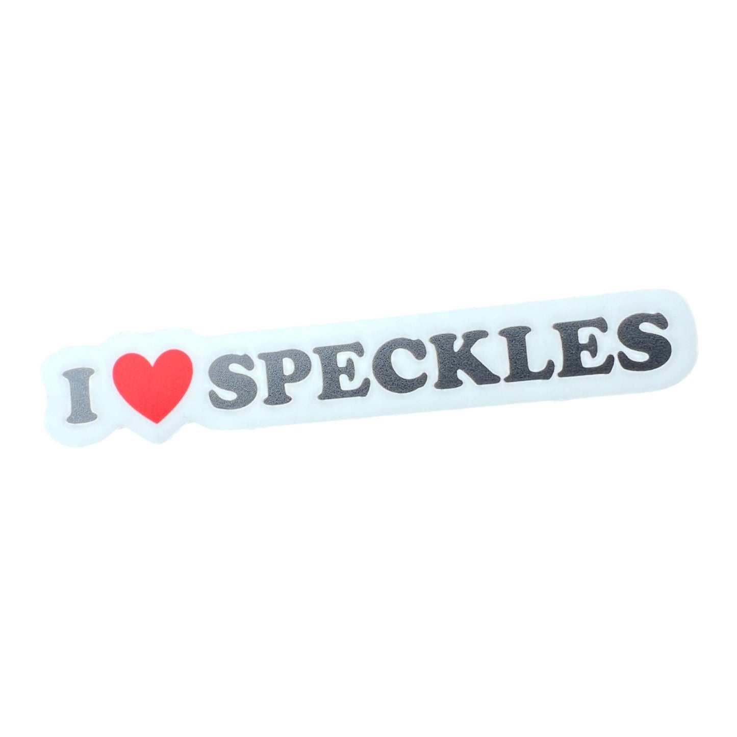 I Love Speckles Sticker