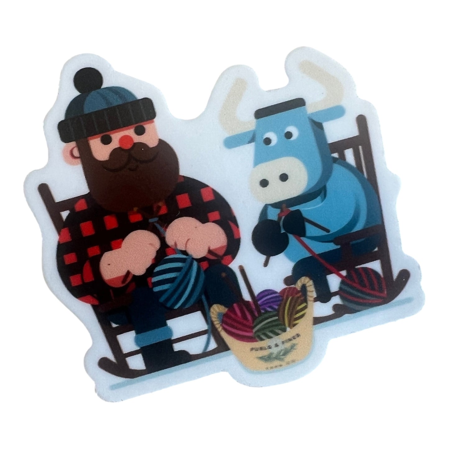 Paul & Babe Knitting Sticker