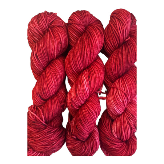 Cherry Bomb Hand Dyed Yarn