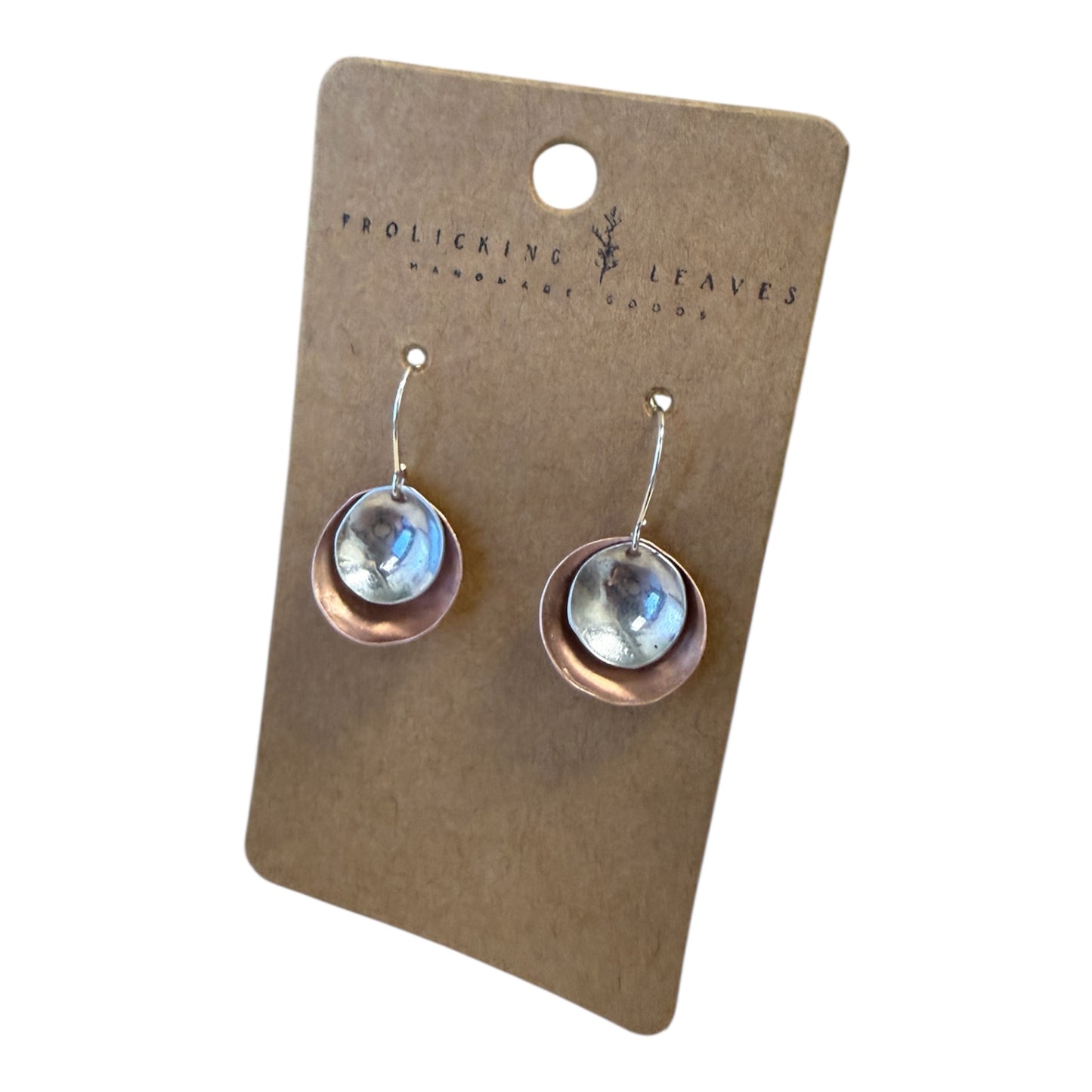 Copper Nesting Bowl Earrings with Sterling Ear Wires