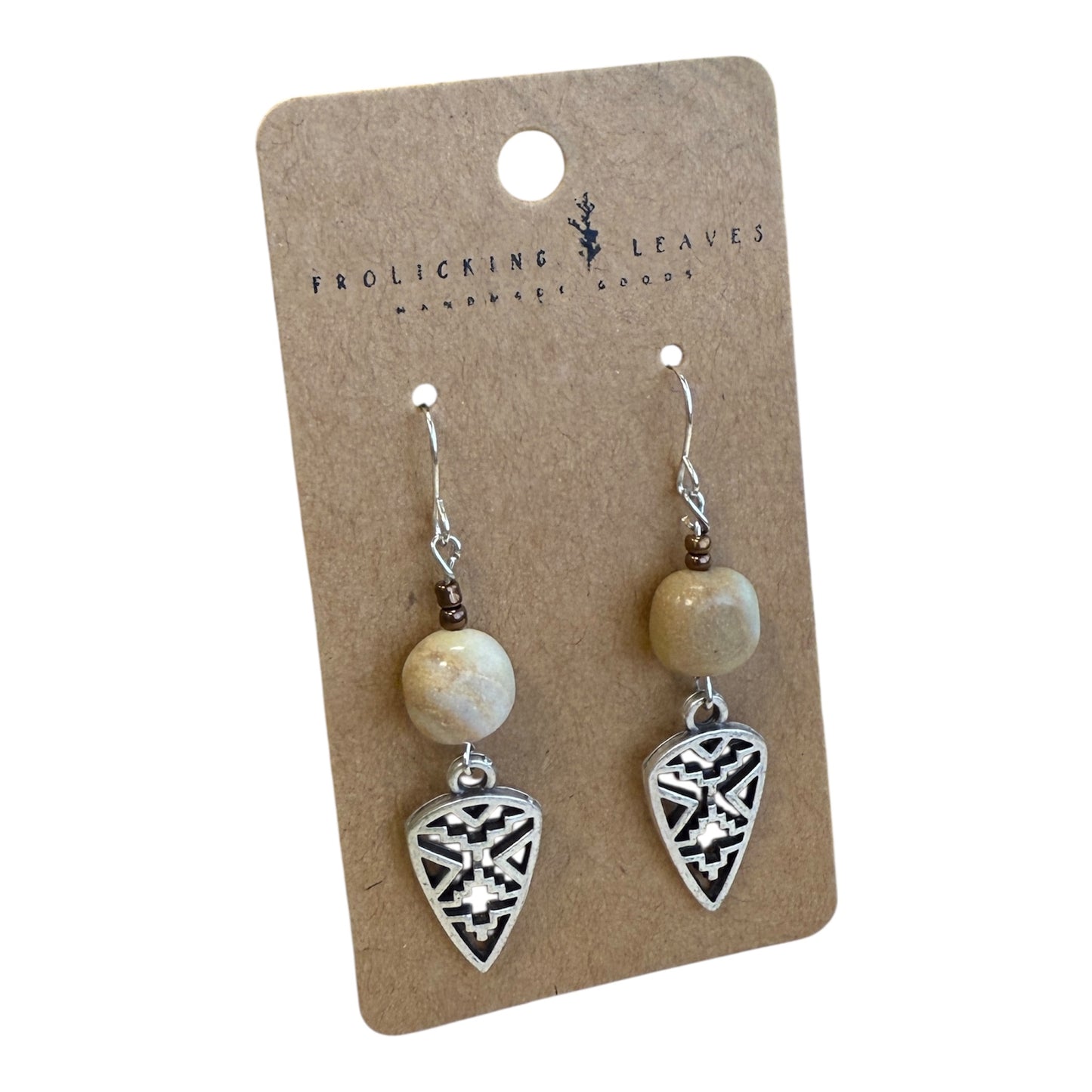 Jasper Geo Drop Earrings