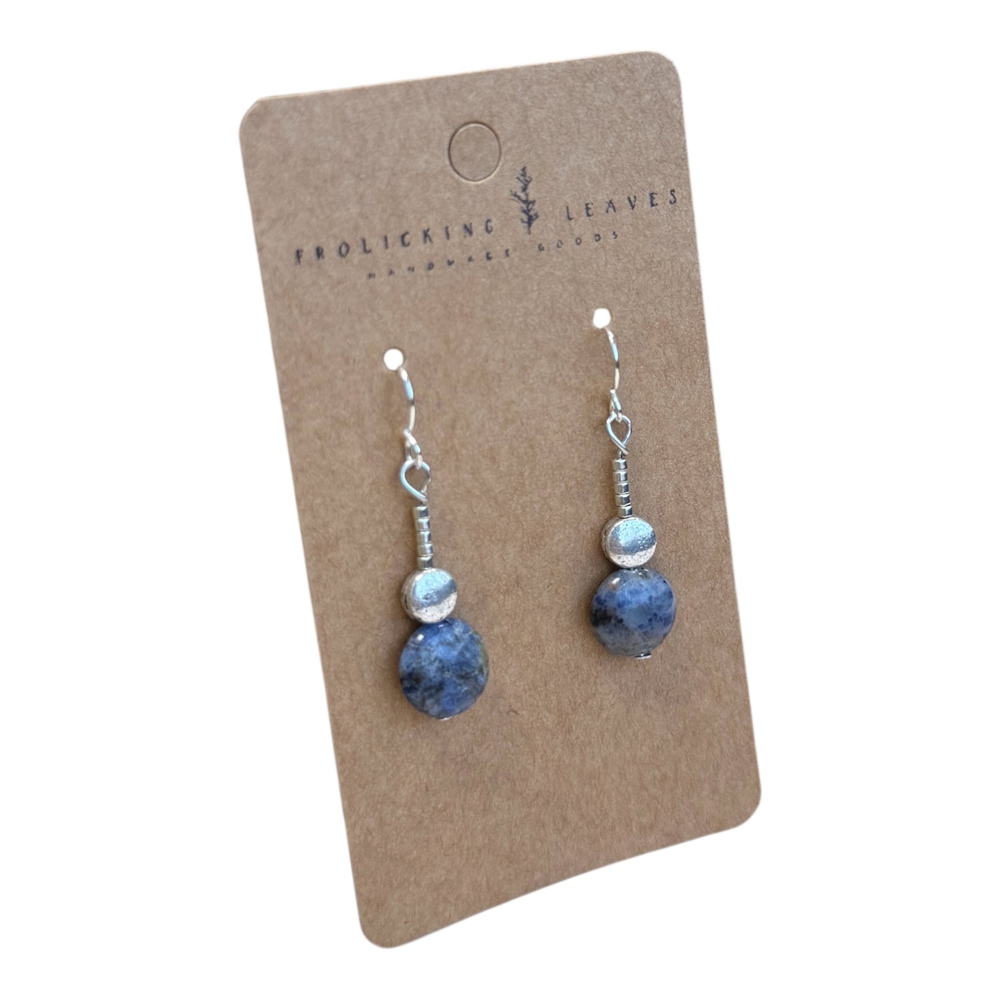 Sodalite Disc Earrings