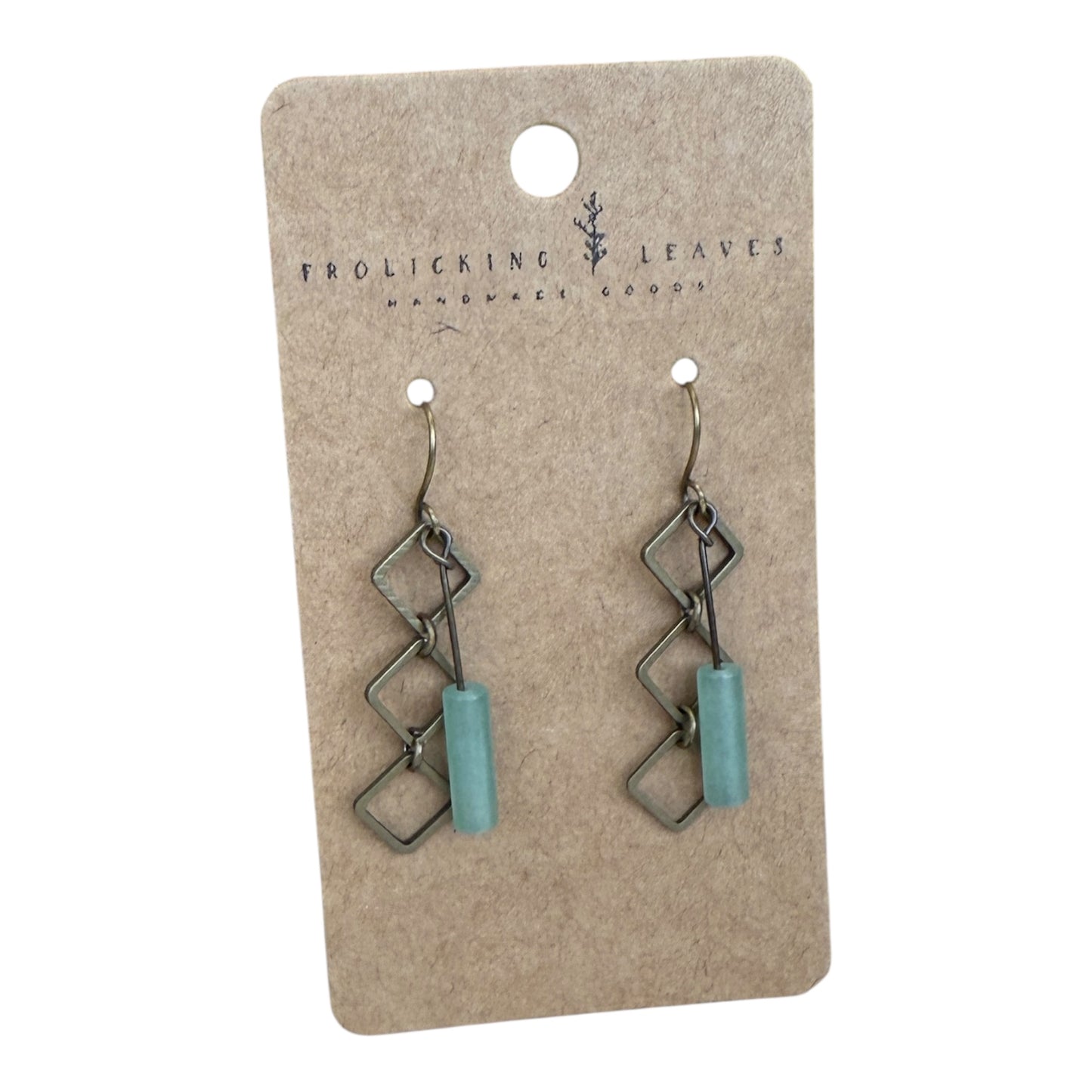 Aventurine Geo Earrings