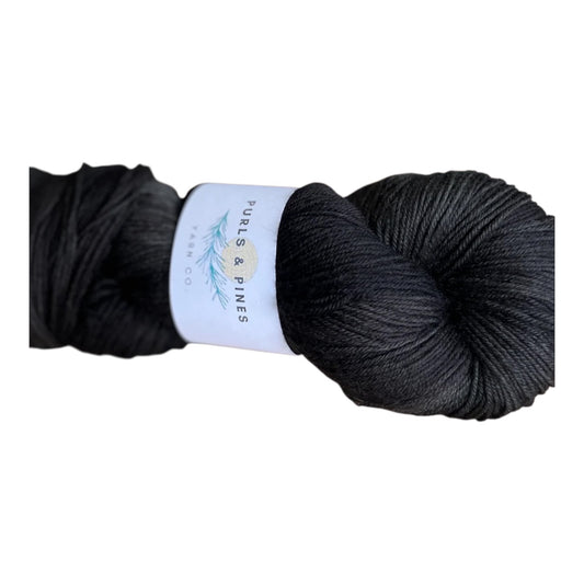 Black Licorice Hand Dyed Yarn