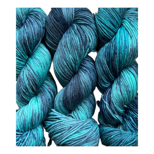 Deep Waters Hand Dyed Yarn
