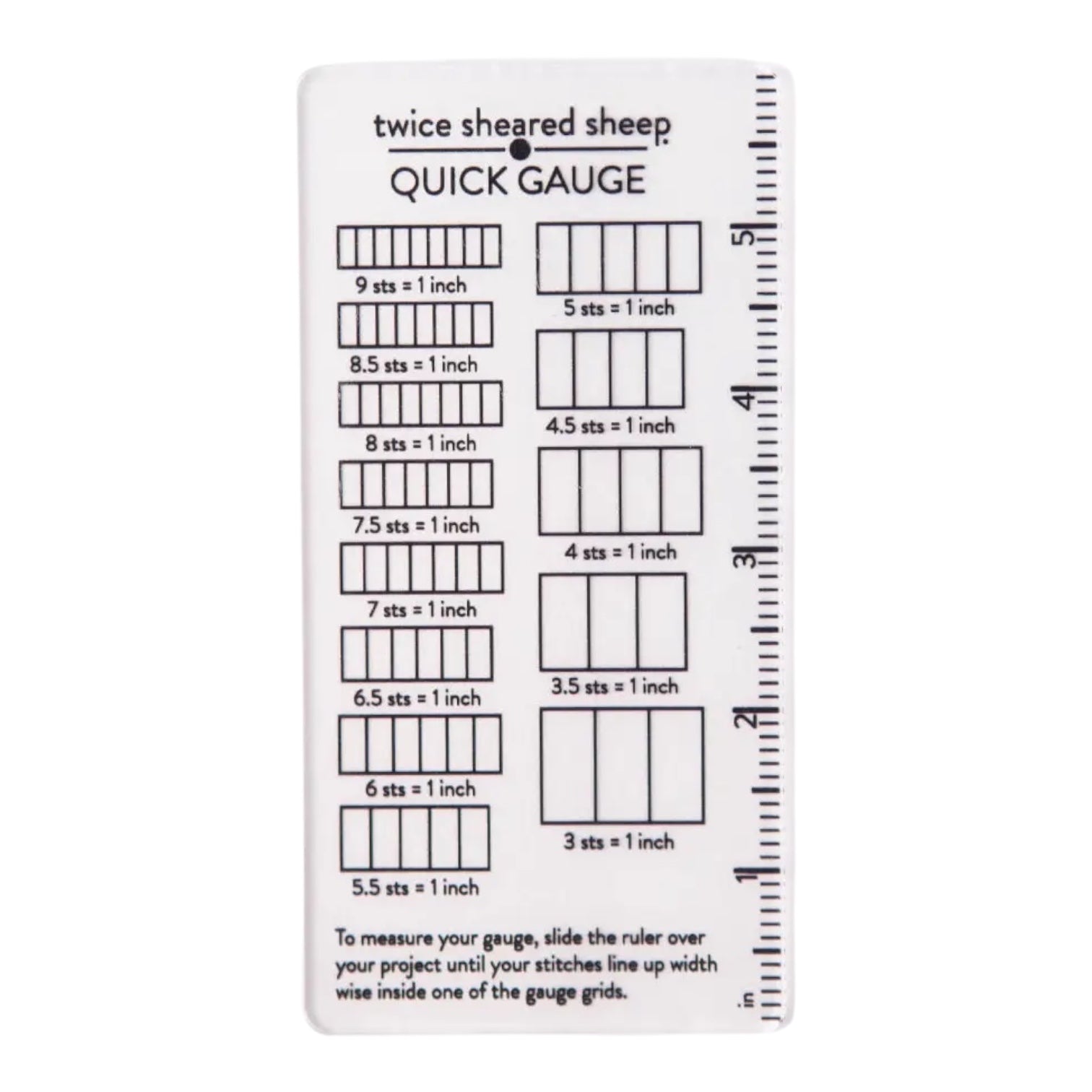 Quick Gauge Ruler – The Yarn Cabin