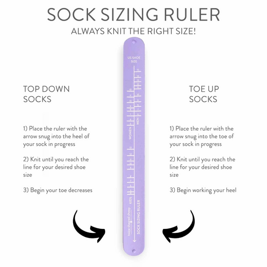 Sock Sizing Ruler