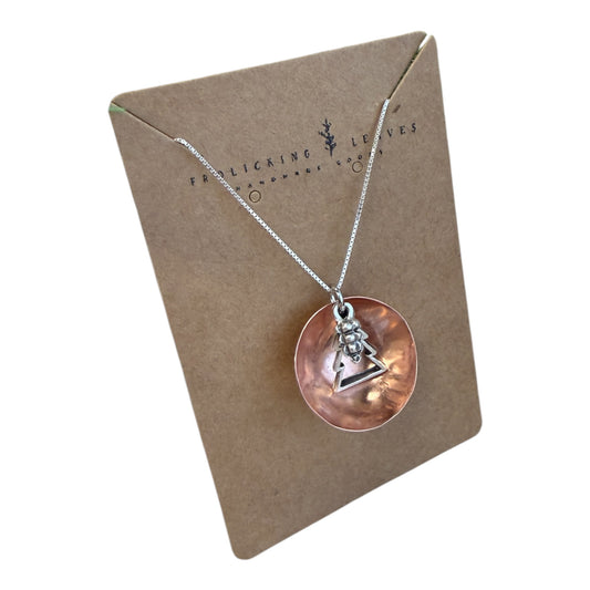 MN Pine Tree Necklace Copper Bowl Necklace
