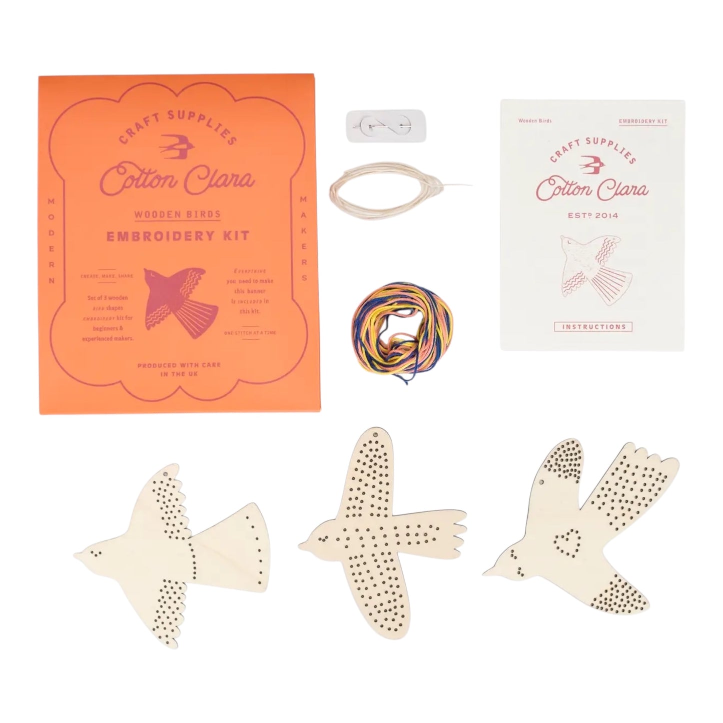 Wooden Bird Embroidery Kit