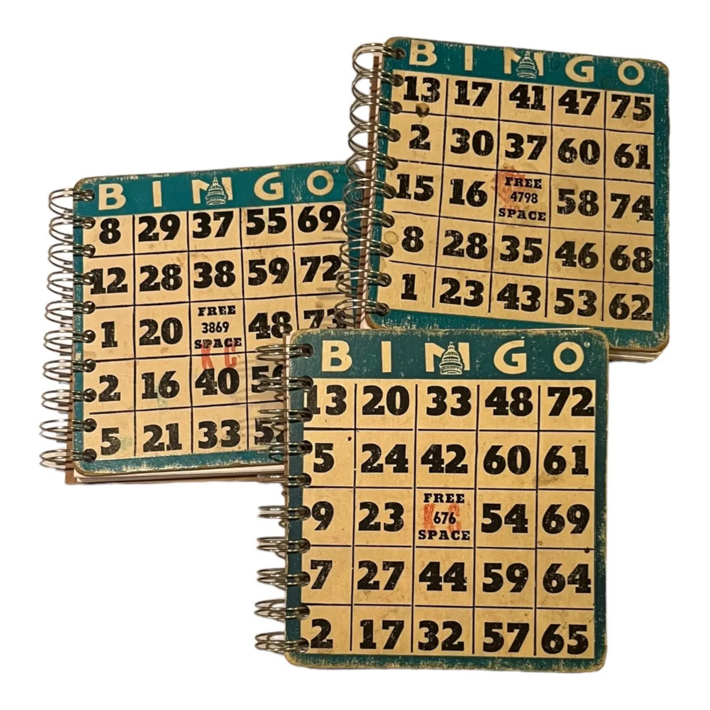Upcycled Vintage BINGO Card Journal