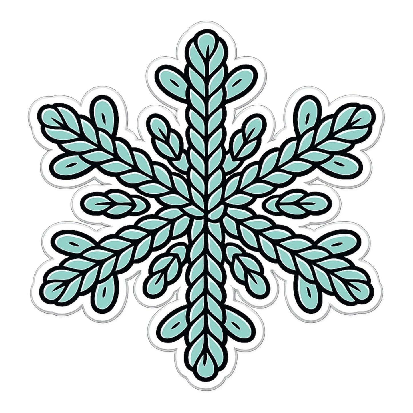 Knit Snowflake Vinyl Sitcker