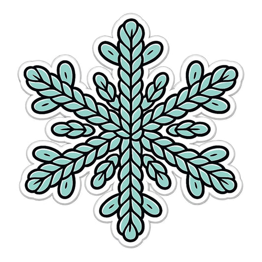 Knit Snowflake Vinyl Sitcker