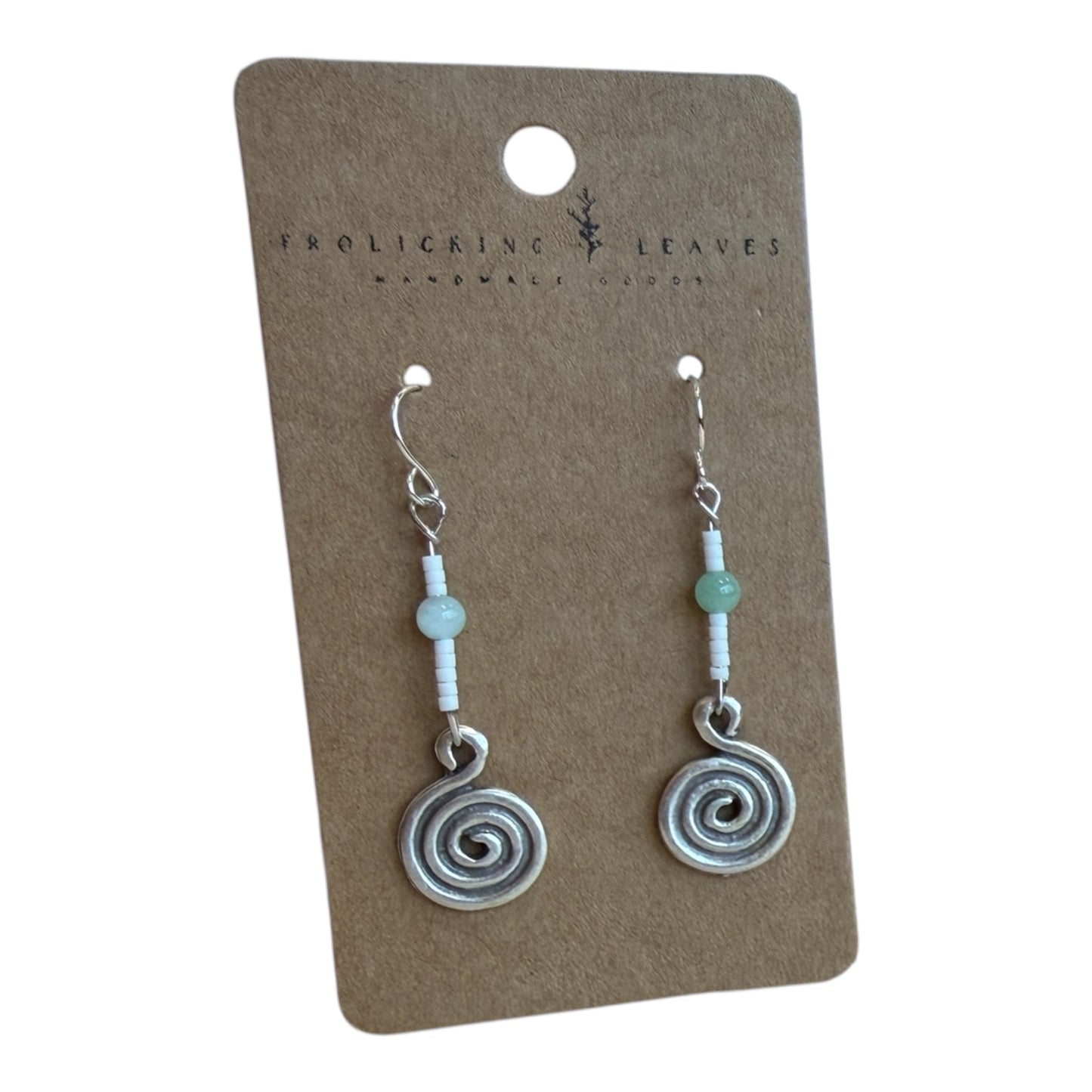 Jadeite Swirl Earrings
