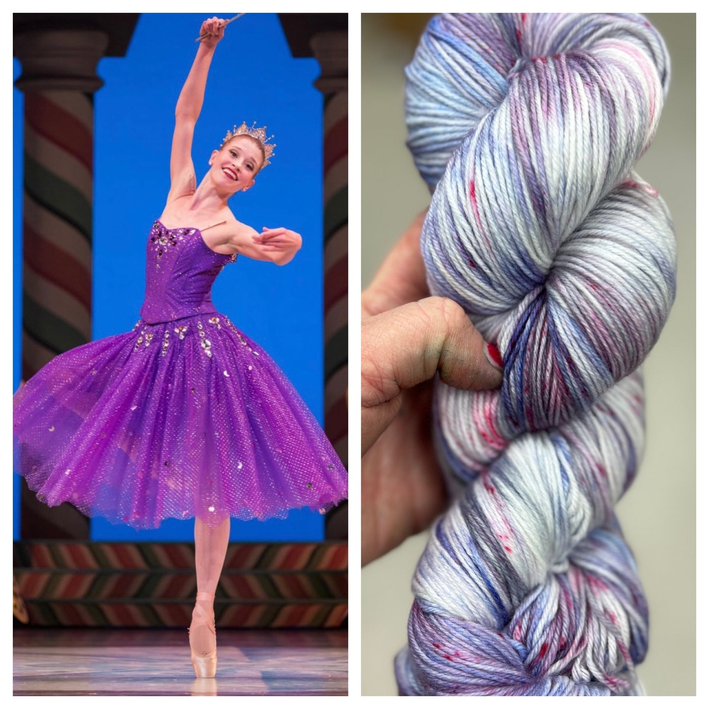 Sugar Plum Fairy Hand Dyed Yarn