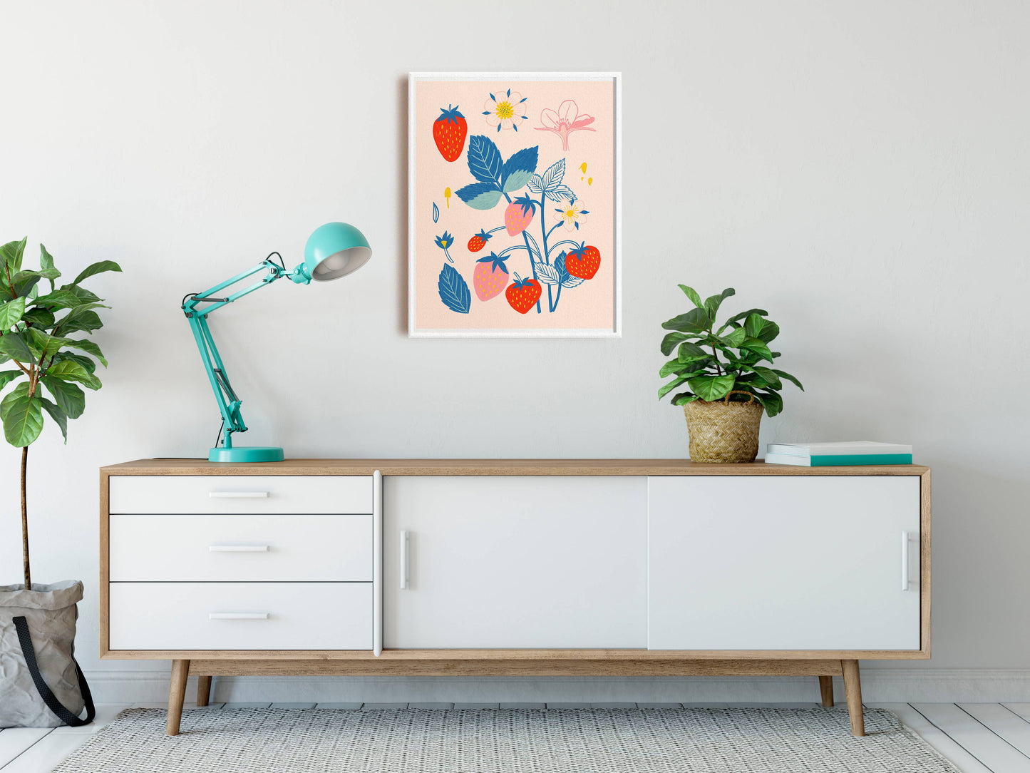 Fresh Garden Strawberries - Art Print