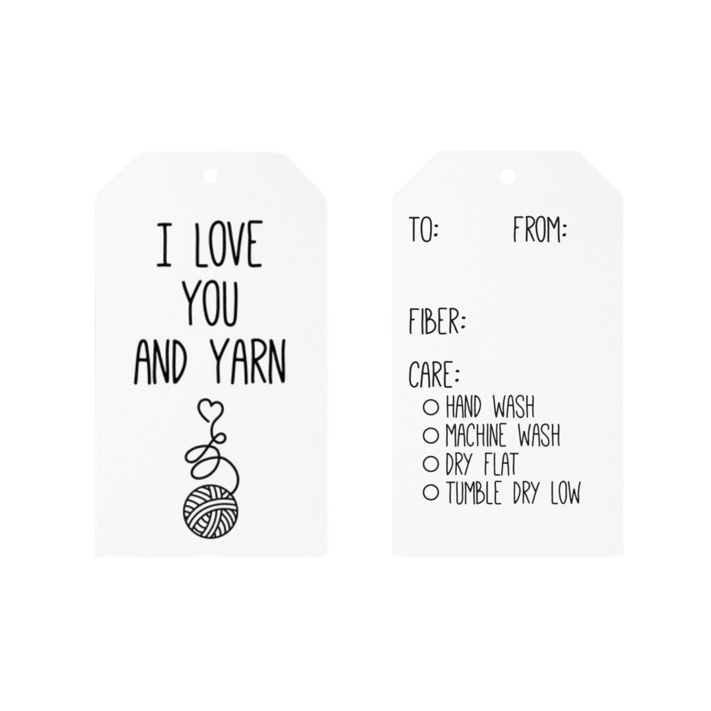 Love You and Yarn Gift Tags