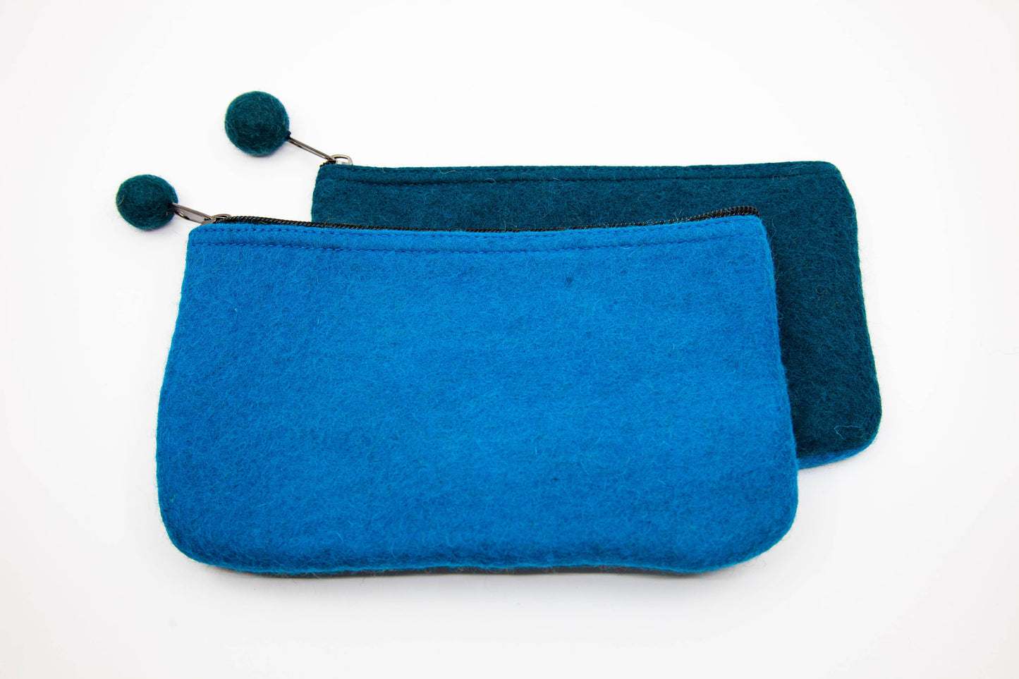 2-Tone Medium Organizer Pouch | Felt Zip Pouch | Makeup Bag